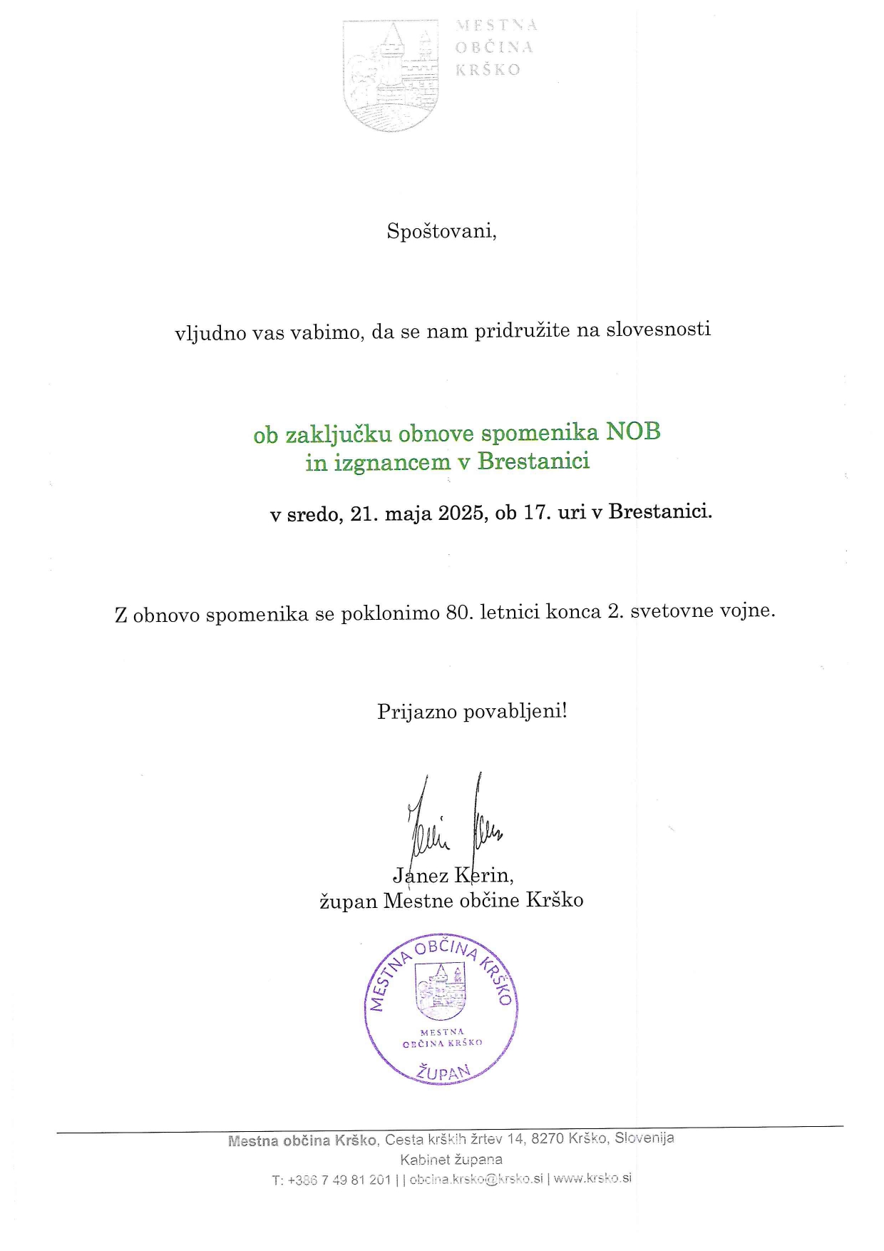 Vabilo - zaključek obnove spomenika NOB - Brestanica_page-0001